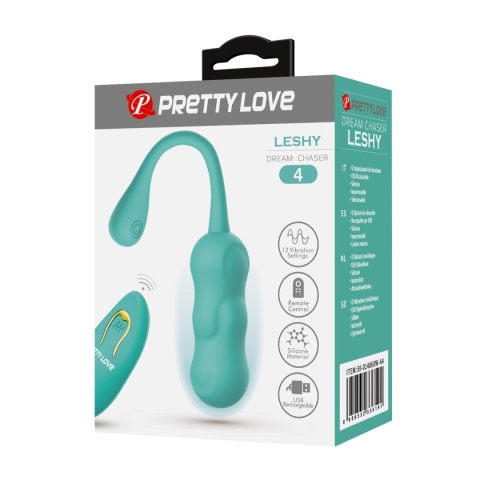 Wibrujące jajko Pretty Love Leshy z bezprzewodowym pilotem silikonowe Wibrujące jajko Pretty Love Leshy z bezprzewodowym pilotem silikonowe
