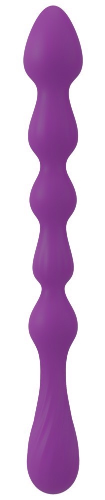 Dildo analne zginalne, silikon, bez wibracji, koralikowe