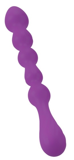 Dildo analne zginalne, silikon, bez wibracji, koralikowe