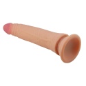 Klasyczne dildo z cyberskóry na przyssawce, z kręgosłupem, bez wibracji, TPR, Kable 8.3