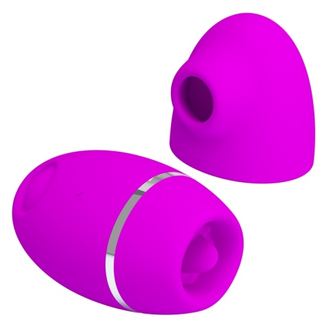 Masażer łechtaczki dwustronny wielofunkcyjny SHAKIRA, fala powietrza, uderzenia membrany i język, silikon, USB