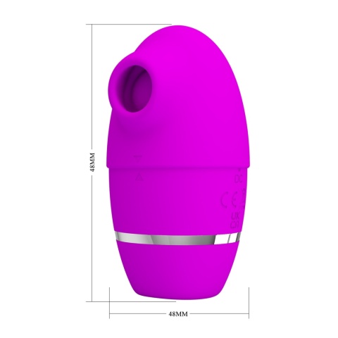 Masażer łechtaczki dwustronny wielofunkcyjny SHAKIRA, fala powietrza, uderzenia membrany i język, silikon, USB