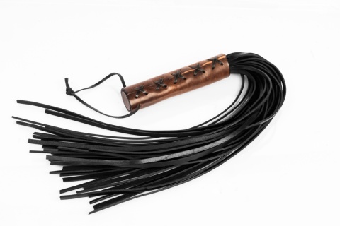 Pejcz premium, typu dyscyplina, flogger, długi, sznurowana rączka,100% skóra naturalna wysokiej jakości, brąz, Whips Pejcz premium, typu dyscyplina, flogger, długi, sznurowana rączka,100% skóra naturalna wysokiej jakości, brąz, Whips