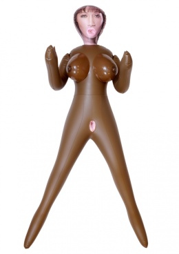 Pompowana (dmuchana) lalka Amelia, czarnoskóra, PVC, Boss of Toys