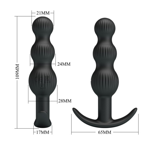 Korek analny, Dildo analne kulkowe wibrujące, USB, silikon, Sidney Pretty Love Korek analny, Dildo analne kulkowe wibrujące, USB, silikon, Sidney Pretty Love