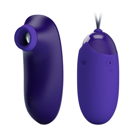 Zestaw zabawek dla pań, 2w1, bezdotykowy masaż łechtaczki i wibrujące jajko zdalnie sterowane, ORTHUS, silikon, USB Zestaw zabawek dla pań, 2w1, bezdotykowy masaż łechtaczki i wibrujące jajko zdalnie sterowane, ORTHUS, silikon, USB