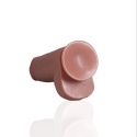 Dildo gigant na przyssawce, Realrock 9", proste, z jądrami, PVC Dildo gigant na przyssawce, Realrock 9", proste, z jądrami, PVC