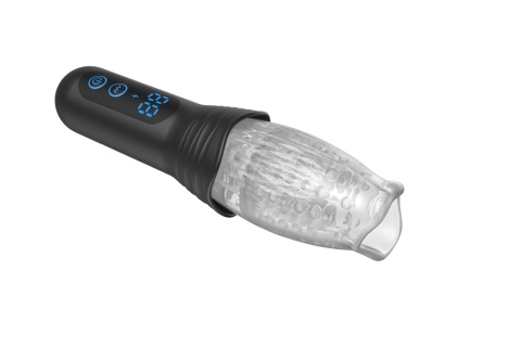 Masturbator Babbara, posuwisto-zwrotny, masażer penisa z wibracjami, Thrusting Cup