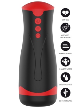 Masturbator ssący i wibrujący, Deep Squeeze Masturbator, premium
