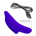 Nakładka na palec, wibrująca, Delphini, masażer punktu G lub prostaty, silikon, USB, Pretty Love