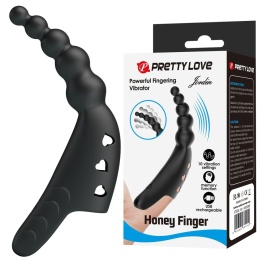 Nakładka na palec, wibrująca, Jordin, masażer punktu G lub prostaty, silikon, USB, Pretty Love