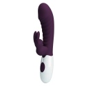 Wibrator Naughty Bunny, stymulacja łechtaczki, silikon, ABS, 30 trybów wibracji Wibrator Naughty Bunny, stymulacja łechtaczki, silikon, ABS, 30 trybów wibracji