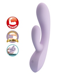Wibrator Rosalyn, z królikiem, bardzo giętki, silikon, USB
