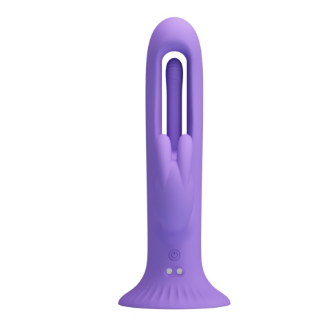 Wibrator na przyssawce, Killmoulis, z królikiem do stymulacji łechtaczki i pukaniem palca w punkt G, silikon, USB Wibrator na przyssawce, Killmoulis, z królikiem do stymulacji łechtaczki i pukaniem palca w punkt G, silikon, USB