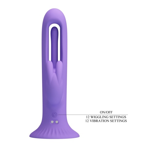 Wibrator na przyssawce, Killmoulis, z królikiem do stymulacji łechtaczki i pukaniem palca w punkt G, silikon, USB Wibrator na przyssawce, Killmoulis, z królikiem do stymulacji łechtaczki i pukaniem palca w punkt G, silikon, USB