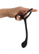 Masażer prostaty,bez wibracji, z podwójnym pierścieniem, Black Velvets Masażer prostaty,bez wibracji, z podwójnym pierścieniem, Black Velvets