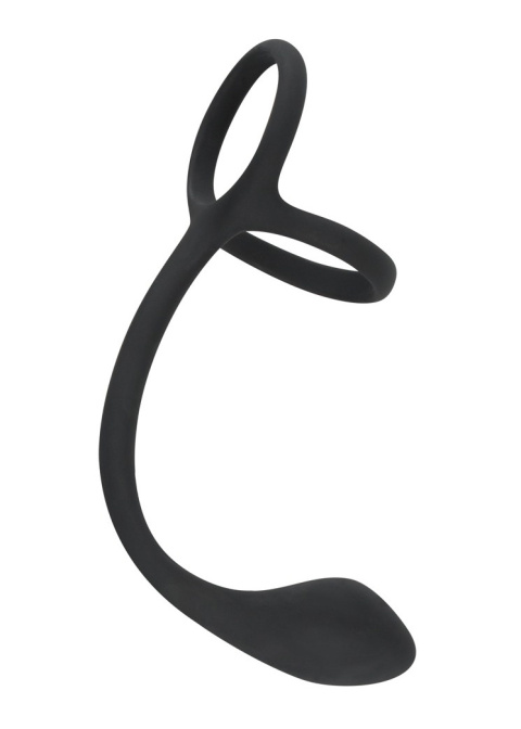 Masażer prostaty,bez wibracji, z podwójnym pierścieniem, Black Velvets Masażer prostaty,bez wibracji, z podwójnym pierścieniem, Black Velvets