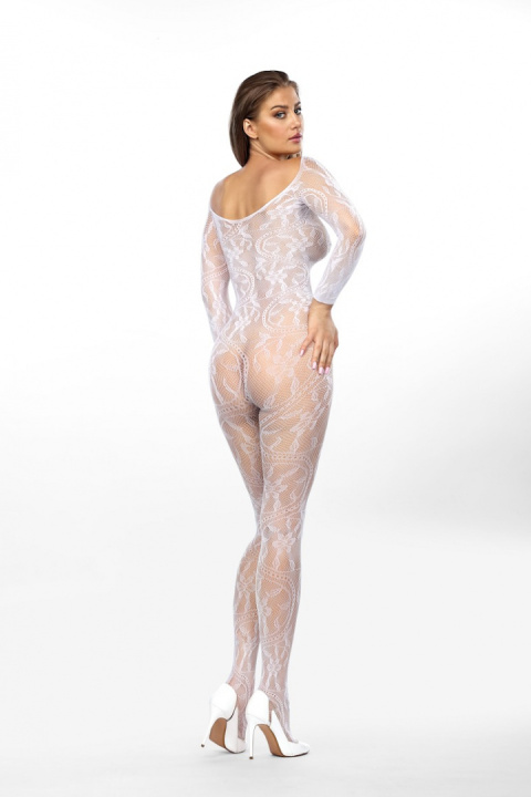 Bodystocking Mirabella Anais białe, z długimi rękawami. Bodystocking Mirabella Anais białe, z długimi rękawami.