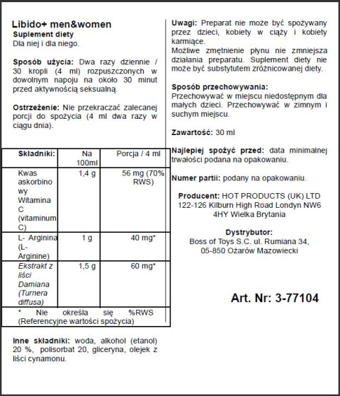Libido +, hiszpańska mucha, afrodyzjak, suplement diety, krople dla kobiet Libido +, hiszpańska mucha, afrodyzjak, suplement diety, krople dla kobiet