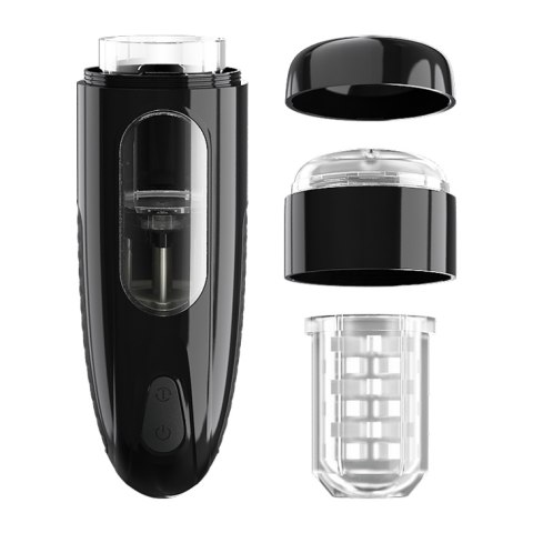 Masturbator Marlon, przezroczysty, wibrujący, posuwisty, USB Masturbator Marlon, przezroczysty, wibrujący, posuwisty, USB