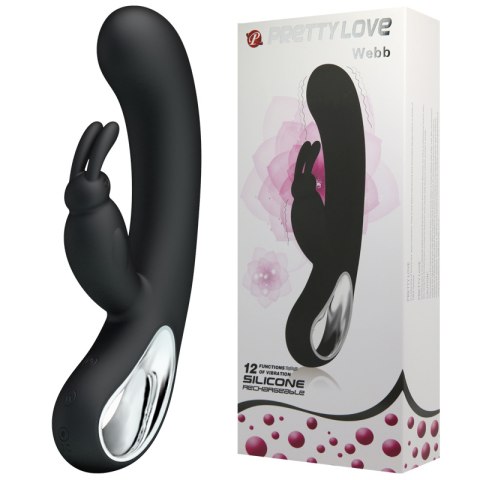 Wibrator ze stymulacją łechtaczki, w kształcie królika, Pretty Love Webb Wibrator ze stymulacją łechtaczki, w kształcie królika, Pretty Love Webb