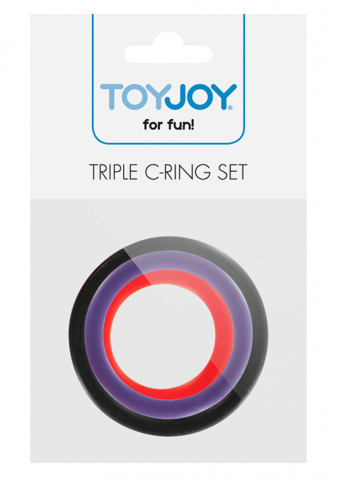 Zestaw 3 pierścieni Triple C-Ring, TPR, ToyJoy Zestaw 3 pierścieni Triple C-Ring, TPR, ToyJoy