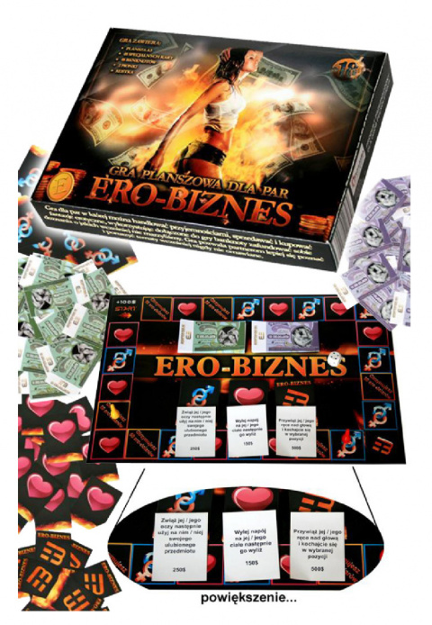 Gra erotyczna ERO-BIZNES, planszowa, karciana, erotyczne Monopoly Gra erotyczna ERO-BIZNES, planszowa, karciana, erotyczne Monopoly