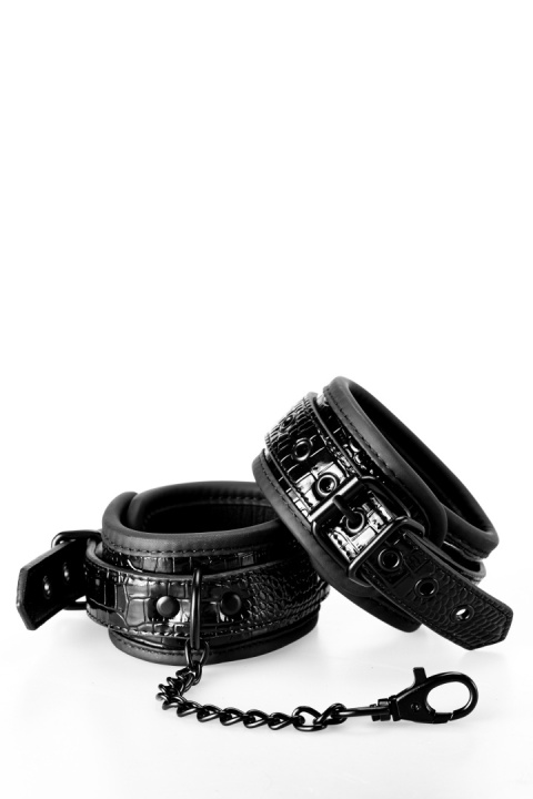 Kajdanki na ręce, neopren i skóra syntetyczna we wzór krokodyla, lakierowane, Blaze Kajdanki na ręce, neopren i skóra syntetyczna we wzór krokodyla, lakierowane, Blaze