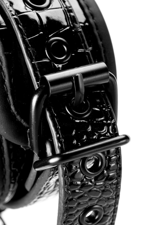 Kajdanki na ręce, neopren i skóra syntetyczna we wzór krokodyla, lakierowane, Blaze Kajdanki na ręce, neopren i skóra syntetyczna we wzór krokodyla, lakierowane, Blaze