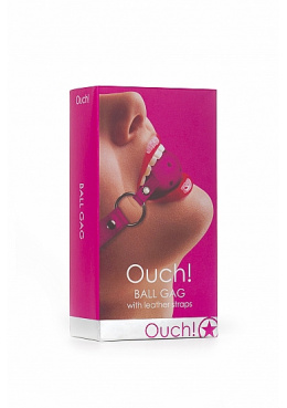 Knebel umożliwiający swobodne oddychanie, PVC, skóra syntetyczna, Ouch!