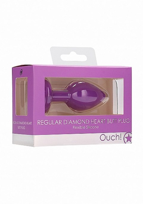 Silikonowy korek analny (zatyczka analna, plug) serce, rozmiar S, Ouch! Silikonowy korek analny (zatyczka analna, plug) serce, rozmiar S, Ouch!
