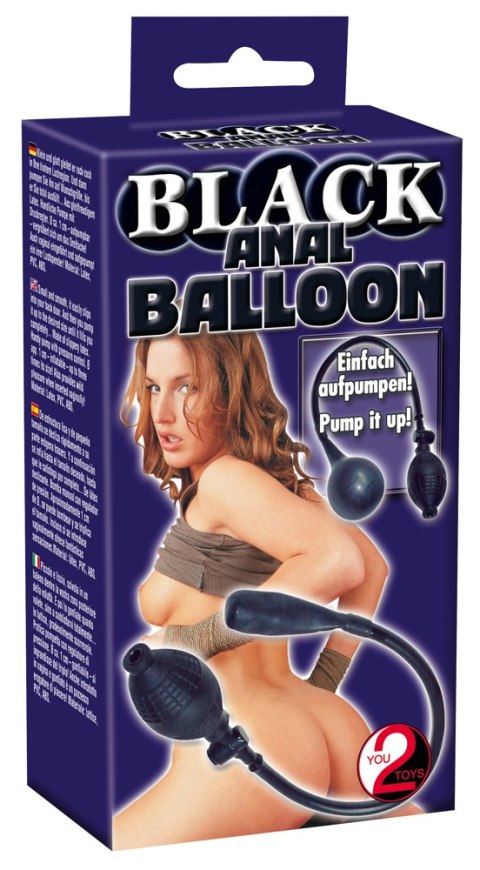 Pompowany korek analny, Black Anal Baloon, You2Toys Pompowany korek analny, Black Anal Baloon, You2Toys