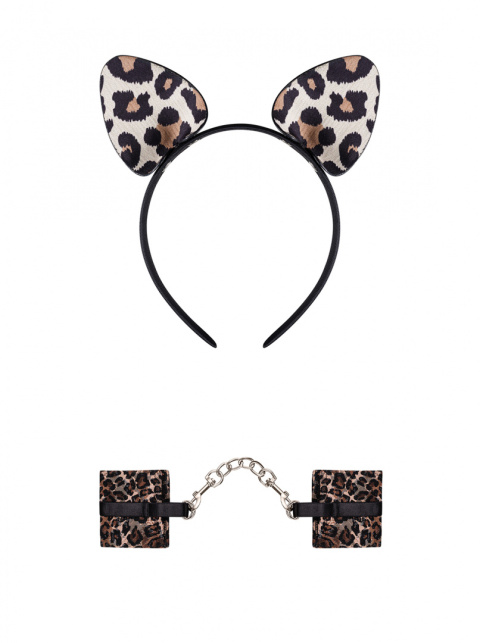 Tigerlla cuffs & ears, kostium erotyczny, kajdanki i uszy tygrysa, Obsessive Tigerlla cuffs & ears, kostium erotyczny, kajdanki i uszy tygrysa, Obsessive