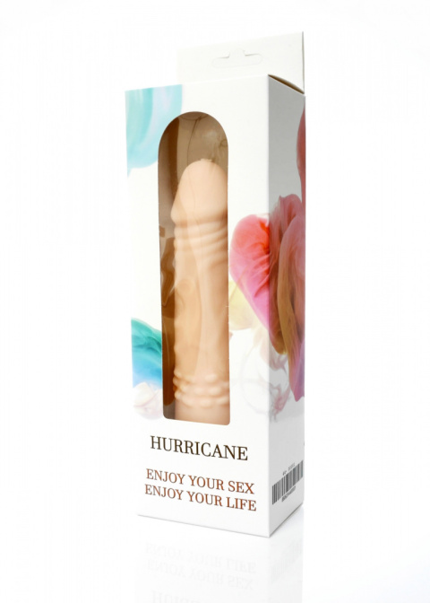 Wibrator/ Wibrujące dildo Hurricane, cyberskóra, baterie Wibrator/ Wibrujące dildo Hurricane, cyberskóra, baterie