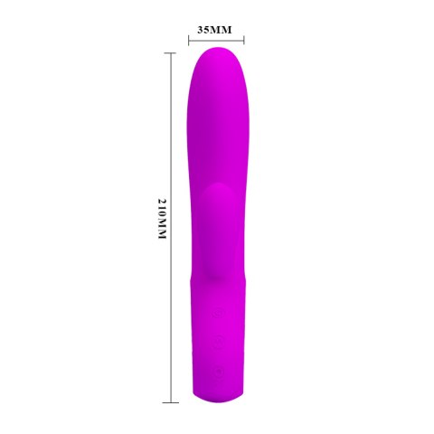 Wibrator ze stymulacją łechtaczki, Elmer Pretty Love, USB, Silikon Wibrator ze stymulacją łechtaczki, Elmer Pretty Love, USB, Silikon