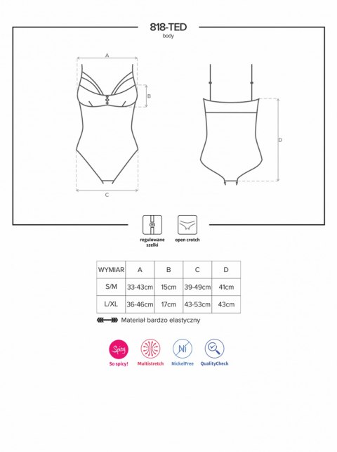 Body otwarte, koronka i cienkie paseczki, Ted 818, Obsessive