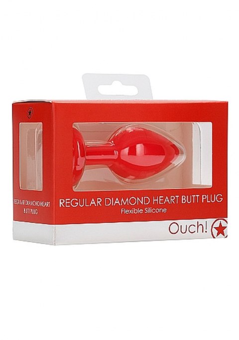 Silikonowy korek analny (zatyczka analna, plug) serce, rozmiar S, Ouch! Silikonowy korek analny (zatyczka analna, plug) serce, rozmiar S, Ouch!