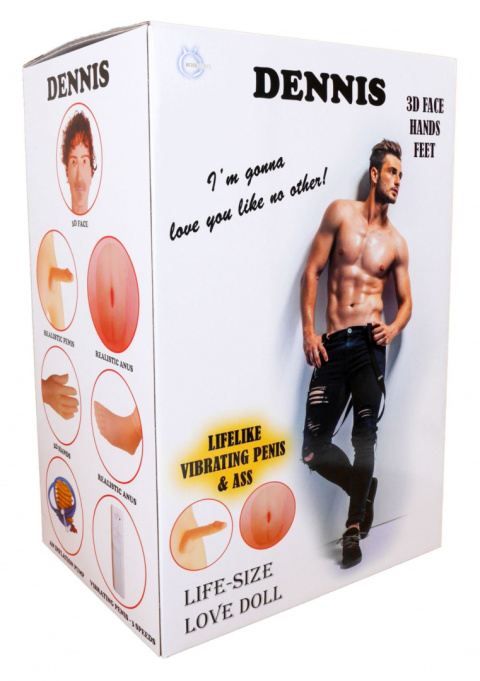 Lalka męska, pompowana (dmuchana), Dennis 3D, z wibrującym penisem, Boss of Toys Lalka męska, pompowana (dmuchana), Dennis 3D, z wibrującym penisem, Boss of Toys