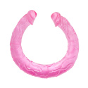 Podwójne dildo, PVC, zagięte, dwustronne, Double Dones, Baile