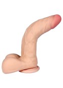 Dildo na przyssawce, z jądrami, cyberskóra, z kręgosłupem, Boss of Toys, Asklepios Dildo na przyssawce, z jądrami, cyberskóra, z kręgosłupem, Boss of Toys, Asklepios