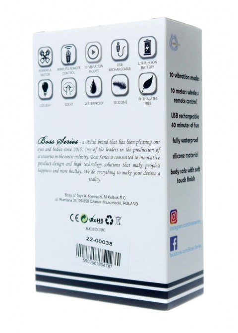Wibrujące kulki gejszy, sterowane bezprzewodowo pilotem, silikon, USB, Boss of Toys, Rechargeable Kegel Balls Wibrujące kulki gejszy, sterowane bezprzewodowo pilotem, silikon, USB, Boss of Toys, Rechargeable Kegel Balls