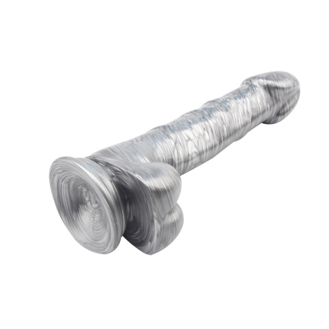 Dildo na przysawce, stare srebro, PVC, Dark Muscle Dildo na przysawce, stare srebro, PVC, Dark Muscle