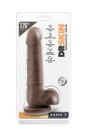 Dildo na przyssawce, z jądrami, brązowe, PVC, Dr. Skin Realistic Cock, 7inch Dildo na przyssawce, z jądrami, brązowe, PVC, Dr. Skin Realistic Cock, 7inch