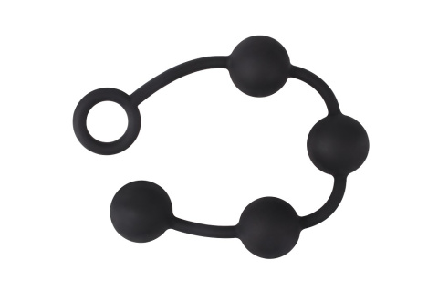 Kulki analne, sznurek 4 dużych kulek analnych dla zaawansowanych, silikon, Black Mont 19L Kulki analne, sznurek 4 dużych kulek analnych dla zaawansowanych, silikon, Black Mont 19L