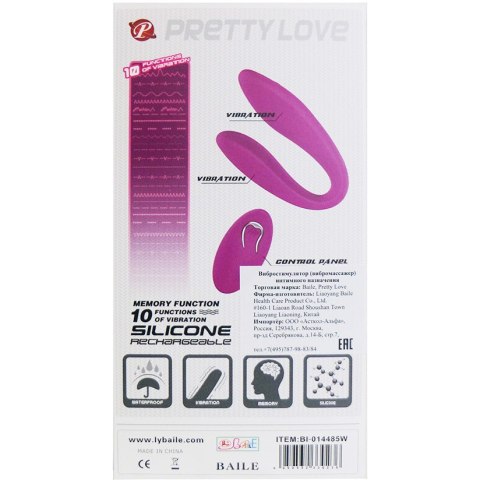 Masażer (stymulator) dla par, do użytku podczas stosunku, pilot bezprzewodowy, silikon, Letitia, Pretty Love Masażer (stymulator) dla par, do użytku podczas stosunku, pilot bezprzewodowy, silikon, Letitia, Pretty Love