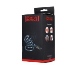 Męski pas cnoty/klatlka na penisa, Male Chastity Device, PODŁUŻNA, z kłódką, stal nierdzewna.