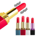 Mini masażer (stymulator) łechtaczki, szminka, Vibrating Cunnilingus, USB, dodatkowe silikonowe nakładki