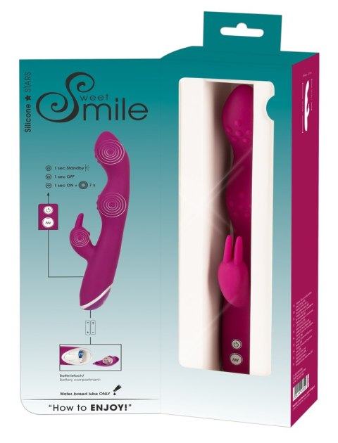 Wibrator Sweet Smile A&G-Spot Rabbit Vibrator, silikon, baterie. Wibrator Sweet Smile A&G-Spot Rabbit Vibrator, silikon, baterie.