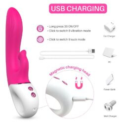 Wibrator ze stymulacją łechtaczki (ssanie), S-Hande, Dew, silikon, USB Wibrator ze stymulacją łechtaczki (ssanie), S-Hande, Dew, silikon, USB