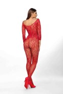 Bodystocking Mirabella, czerwone, z długimi rękawami, Anais. Bodystocking Mirabella, czerwone, z długimi rękawami, Anais.
